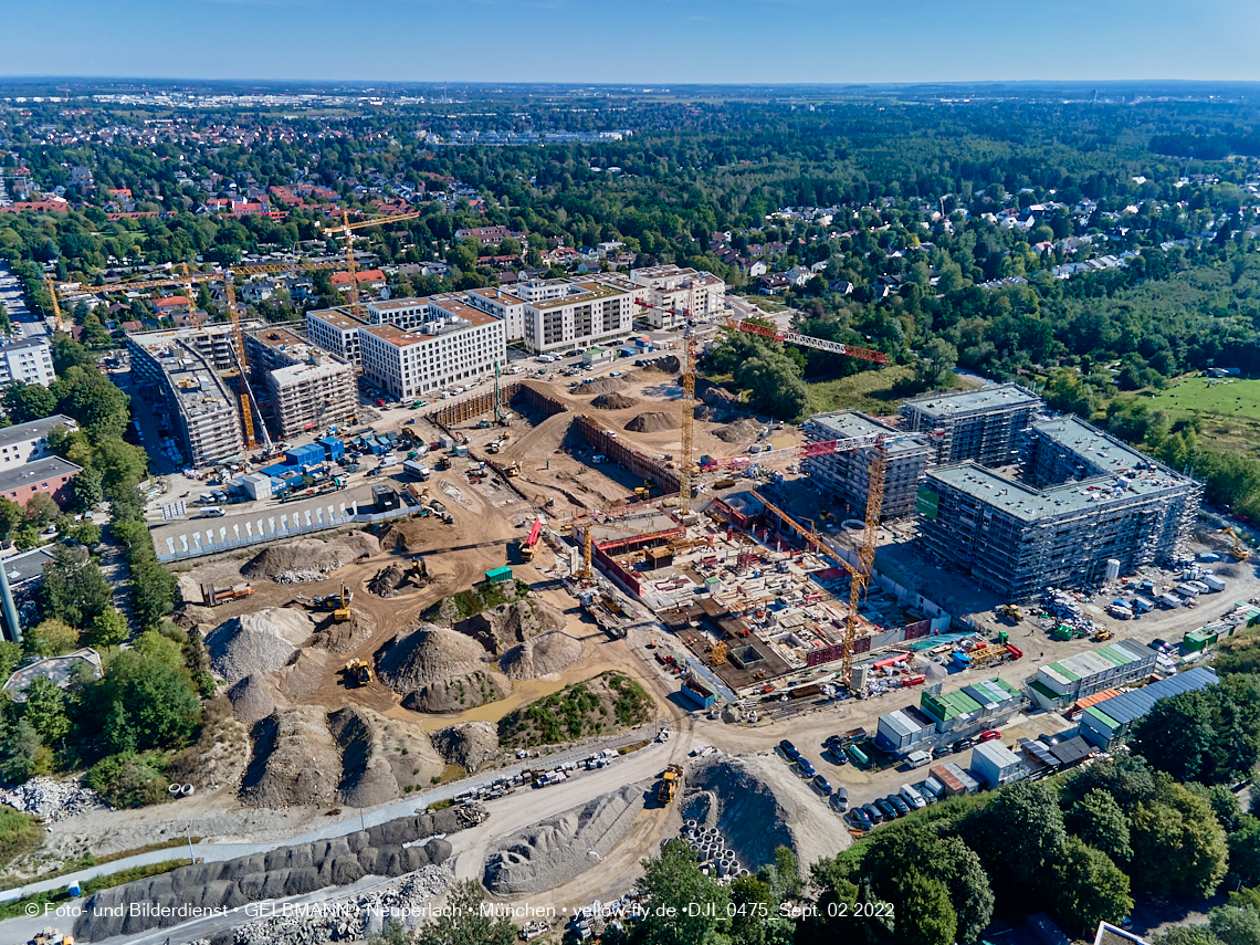 02.09.2022 - Baustelle Alexisquartier und Pandion Verde in Neuperlach